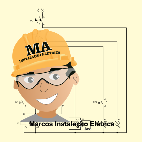 PARTIDA DE BOMBA TRIFÁSICA MANUAL E AUTOMÁTICO RELÉ DE NÍVEL INFERIOR E POR CHAVE BOIA SUPERIOR - CIRCUITO DE COMANDO 220V BIFÁSICO - Image 3