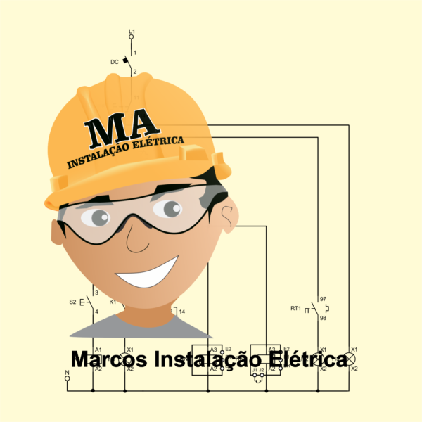 PARTIDA DE BOMBA TRIFÁSICA  MANUAL E AUTOMÁTICO POR RELÉ DE NÍVEL SUPERIOR - CIRCUITO DE COMANDO 220V MONOFÁSICO - Image 3