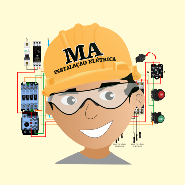 PARTIDA DE BOMBA ESTRELA TRIÂNGULO MANUAL E AUTOMÁTICO POR RELÉ DE NÍVEL INFERIOR E SUPERIOR -  CIRCUITO DE COMANDO 220V MONOFÁSICO - Image 5